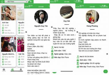 Giá học phí thuê gia sư Piano